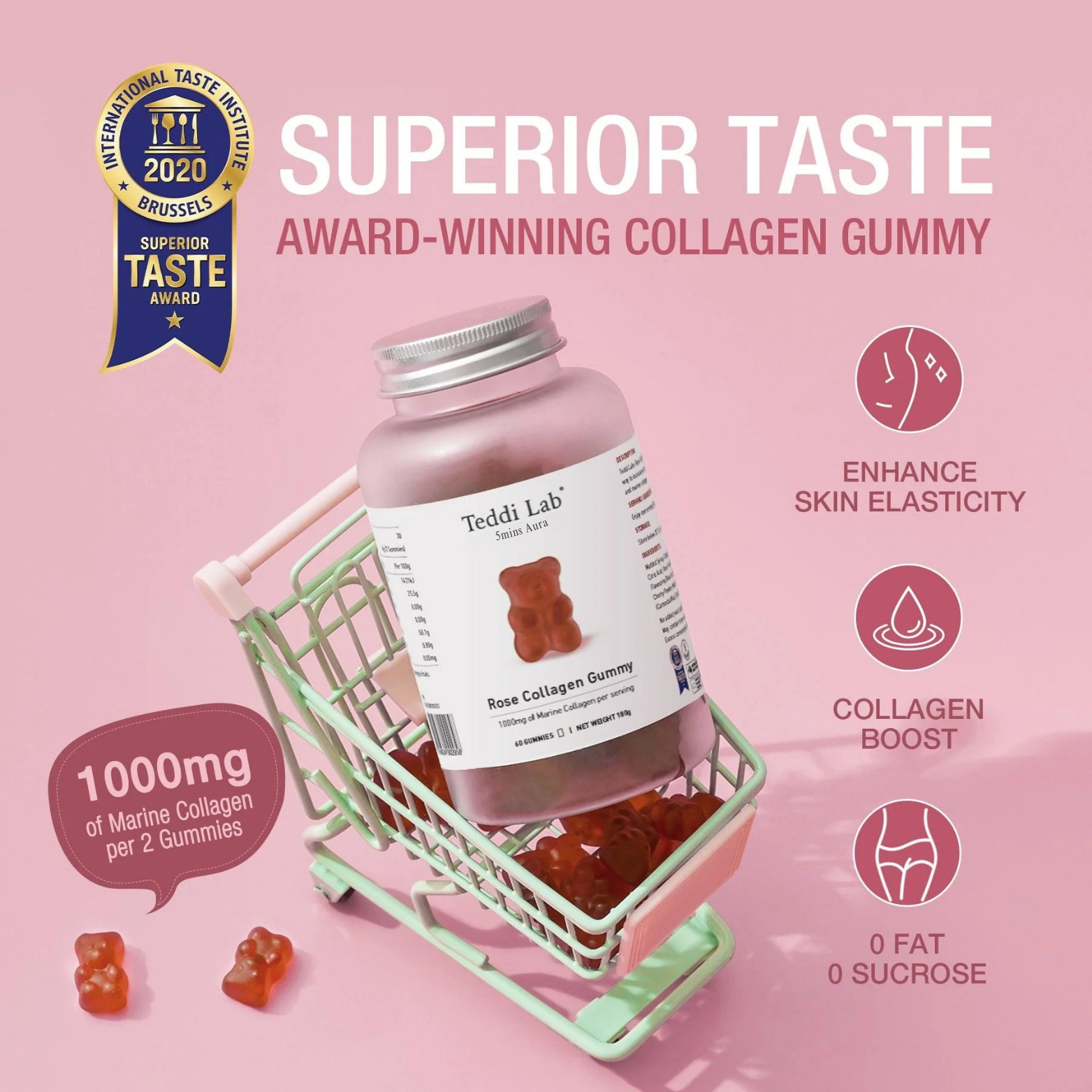 Collagen Rose Gummy Bear