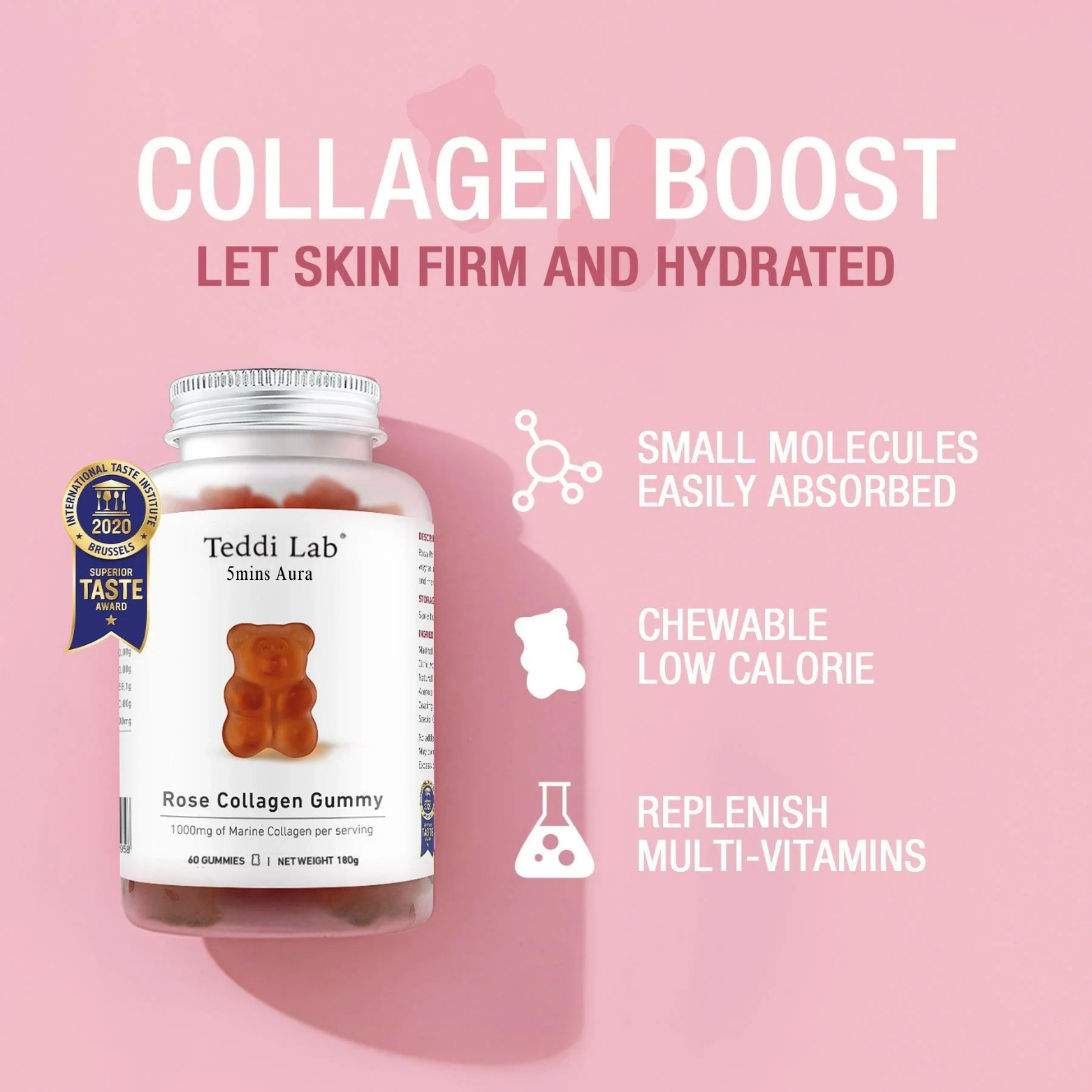 Collagen Rose Gummy Bear